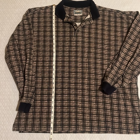 Northern Elements dark green, blue and beige collared long sleeve shirt - Picture 5 of 6